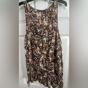a.n.a Floral Top - Black and Multicolor